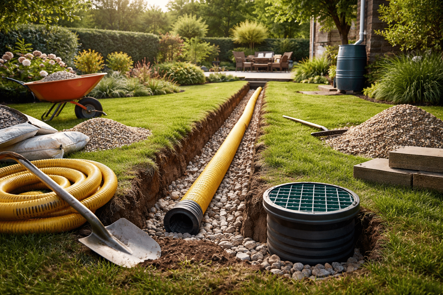 Drainage in tuin aanleggen: zo draineert u uw tuin